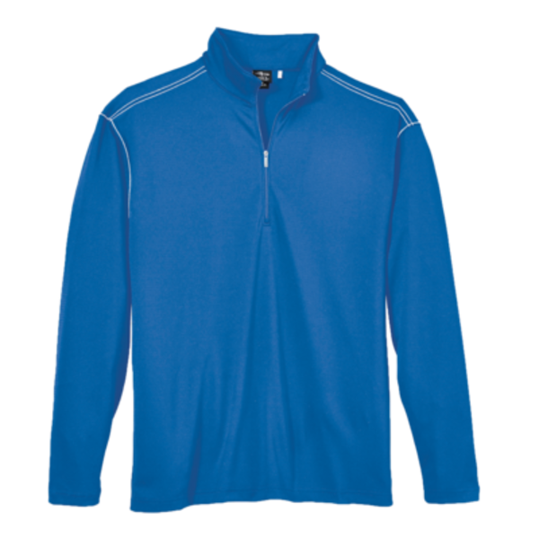 Page & Tuttle Men's Polyester Contrast Stitch 1/4-Zip Pullover