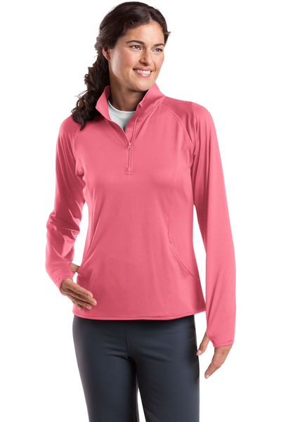 Sport-Tek Ladies Sport-Wick Stretch 1/2 Zip Pullover